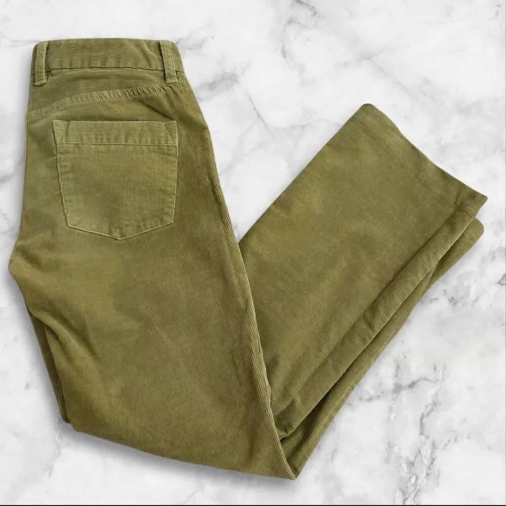 J. Crew Corduroy Bootcut Green Pants Size 0